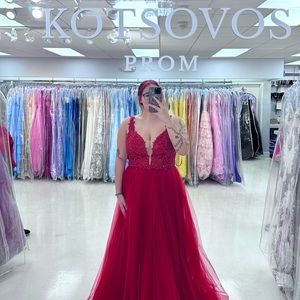 La Femme Size 14 beautiful Red Prom dress from Kotsovos *willing to negotiate*